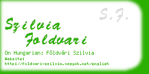 szilvia foldvari business card